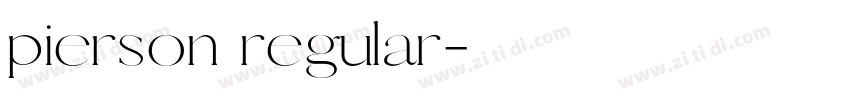pierson regular字体转换